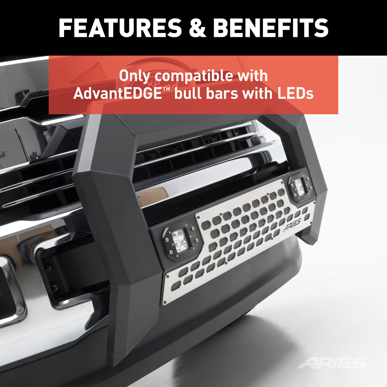 AdvantEDGE Paintable Cover Plate for Bull Bars with LEDs-Leonard USA