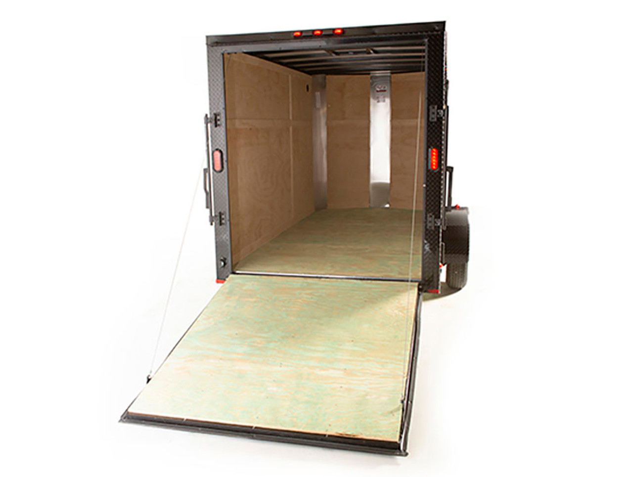 6x12 Cargo Trailer – Enclosed V-Nose with Ramp Door, Flush Side Entry ...