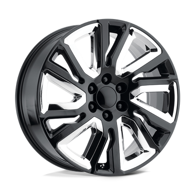Performance Replicas PR202 22X9 GLOSS BLACK WITH CHROME ACCENTS 6X5.5 - 202GC-2295828