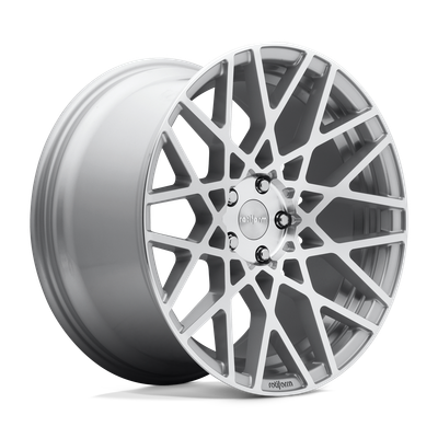 Rotiform 1PC R110 BLQ 18X8.5 GLOSS SILVER MACHINED 5X112 - R1101885F8+35