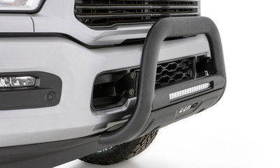 Lund 47121203 Black Bull Bar with Integrated 20 Inch LED Light Bar for 2011-2019 Silverado and Sierra 2500 HD, 3500 HD