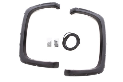 Lund RX103SB Elite Series Black Rivet Style Smooth Finish Rear Fender Flares for 1999-07 Silverado and Sierra 1500; 01-04 Silverado and Sierra 2500; 01-06 Silverado and Sierra 3500 (Excl Dually and Stepside)