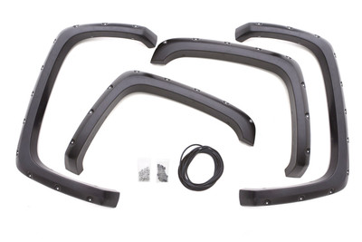 Lund RX106S Elite Series Black Rivet Style Smooth Finish 4-Piece Fender Flare Set for 2007-2013 Silverado 1500; 2007-2014 Silverado 2500 HD, 3500 HD (Excludes Dually)