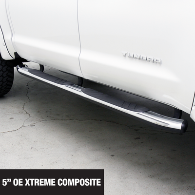 Go Rhino 5" OE Xtreme Composite Side Steps - 87" Long - Chrome - Bars Only - 680087C