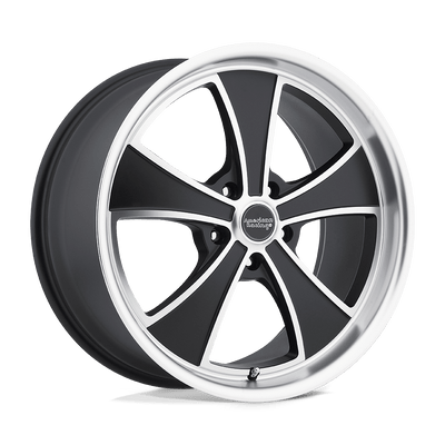 American Racing Vintage VN807 MACH 5 17X8 SATIN BLACK MACHINED 5X115 - VN80778015738