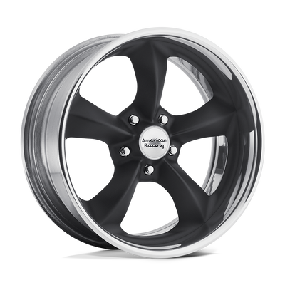 American Racing Vintage VN425 TORQ THRUST SL 22X9 HOT ROD BLACK POLISHED BARREL BLANK - VNB425229XX