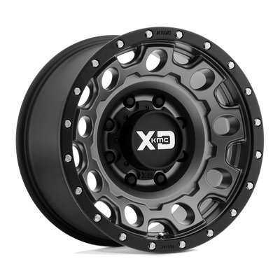 XD XD129 HOLESHOT 17X9 MATTE GRAY W BLACK REINFORCING RING 6X5.5 - XD12979068412N