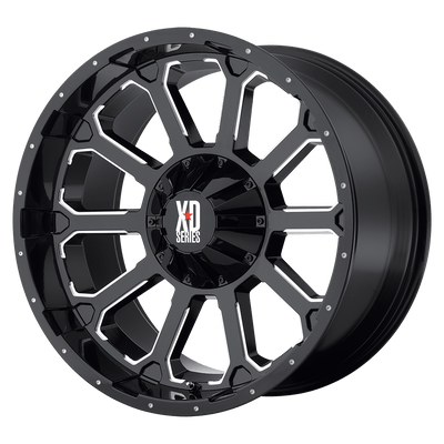 XD XD806 BOMB 18X9 GLOSS BLACK WITH MILLED ACCENTS 5X5.0/135 - XD80689043300