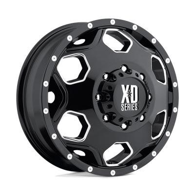 XD XD815 BATALLION 22X8.25 GLOSS BLACK WITH MILLED ACCENTS 8X6.5 - XD81522881395N