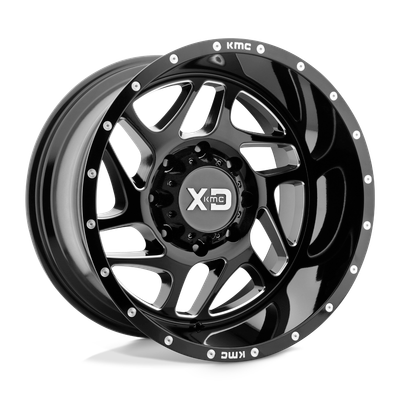 XD XD836 FURY 22X10 GLOSS BLACK MILLED 5X5.0 - XD83622050318N