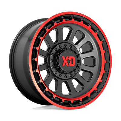 XD XD856 OMEGA 17X9 SATIN BLACK MACHINED LIP WITH RED TINT 5X5.0/5.5 - XD85679035918 XD XD856 OMEGA 17X9 SATIN BLACK MACHINED LIP WITH RED TINT 5X5.0/5.5 - XD85679035918