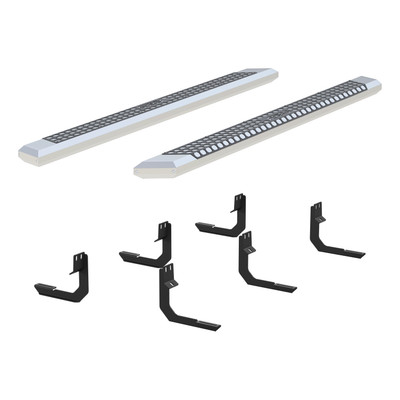 5.5 AdvantEDGE Side Bar with Brackets, Chrome Powder Coat 2555017