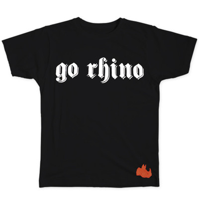 GO RHINO! Font T-Shirt-M EX0131M