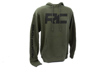 Rough Country Hoodie RC Topographical Sleeve Army Green Size 2XL 940962XL