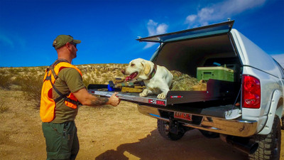 Slide Out Cargo Tray, 1000lb capacity, 100% ext 20 bearings, Alum Tie-Down Rails CG1000XL-5542