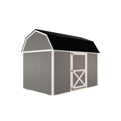 8x12 Lofted Barn with LP Smart Siding and Metal Roof - 801 C