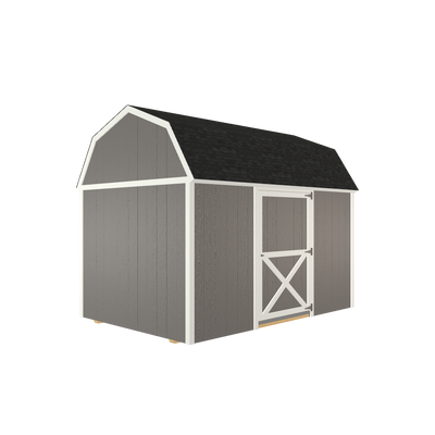 8x12 Lofted Barn with LP Smart Siding and Shingle Roof - 801 C