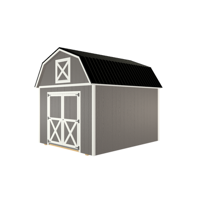 10x12 Lofted Barn with LP Smart Siding and Metal Roof - 805 L
