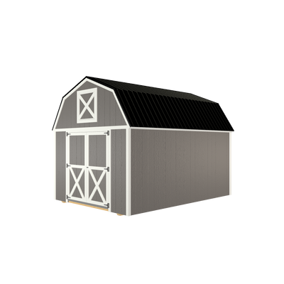 10x14 Lofted Barn with LP Smart Siding and Metal Roof - 805 C