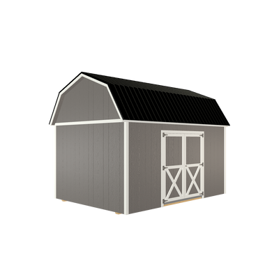 10x14 Lofted Barn with LP Smart Siding and Metal Roof - 806 L