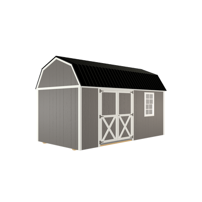 8x16 Lofted Barn with LP Smart Siding and Metal Roof - 809 C