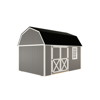 10x14 Lofted Barn with LP Smart Siding and Metal Roof - 809 C