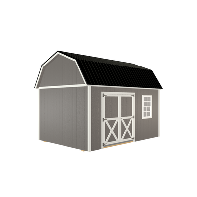 10x14 Lofted Barn with LP Smart Siding and Metal Roof - 809 L