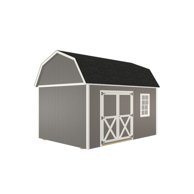 10x14 Lofted Barn with LP Smart Siding and Shingle Roof - 809 L