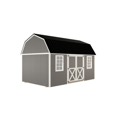10x16 Lofted Barn with LP Smart Siding and Metal Roof - 810 C