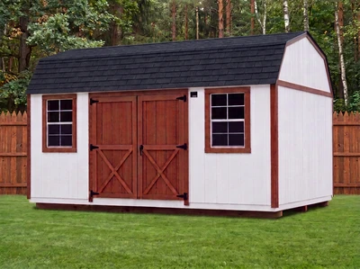 10x16 Lofted Barn with LP Smart Siding and Shingle Roof - 810 C