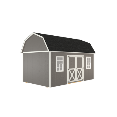 10x16 Lofted Barn with LP Smart Siding and Shingle Roof - 810 L