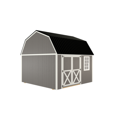12x12 Lofted Barn with LP Smart Siding and Metal Roof - 809 C