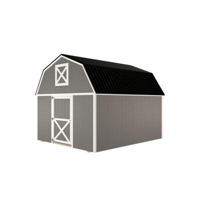 12x14 Lofted Barn with LP Smart Siding and Metal Roof - 800 C
