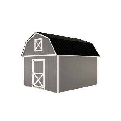 12x14 Lofted Barn with LP Smart Siding and Metal Roof - 800 L