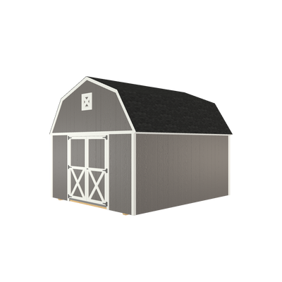 12x14 Lofted Barn with LP Smart Siding and Shingle Roof - 805 C