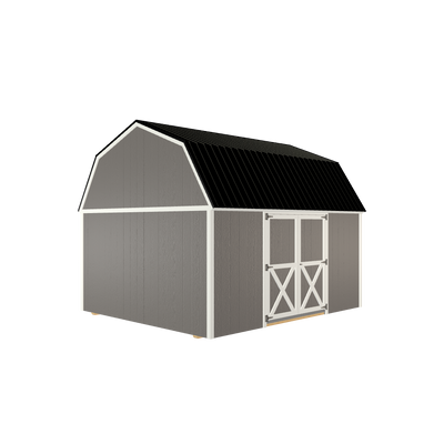 12x14 Lofted Barn with LP Smart Siding and Metal Roof - 806 C