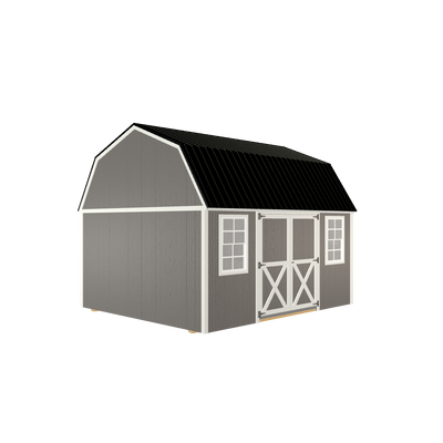 12x14 Lofted Barn with LP Smart Siding and Metal Roof - 810 C