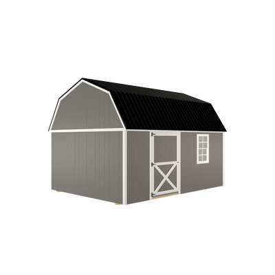 12x16 Lofted Barn with LP Smart Siding and Metal Roof - 804 C