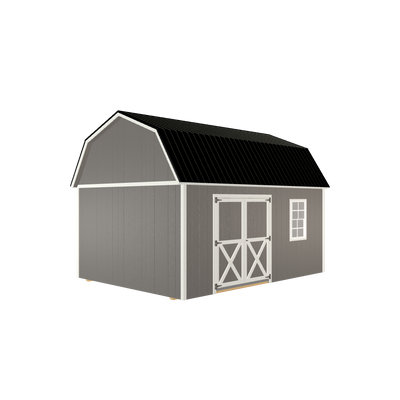 12x16 Lofted Barn with LP Smart Siding and Metal Roof - 809 L