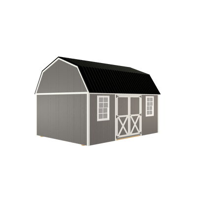 12x16 Lofted Barn with LP Smart Siding and Metal Roof - 810 C
