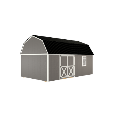 12x20 Lofted Barn with LP Smart Siding and Metal Roof - 809 C