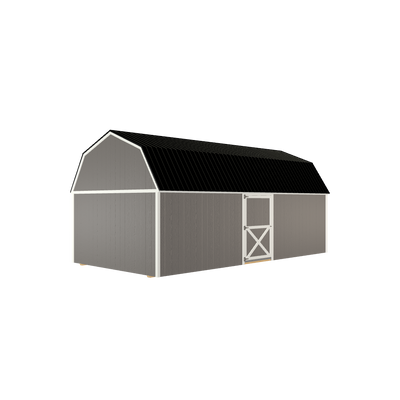 12x24 Lofted Barn with LP Smart Siding and Metal Roof - 801 C