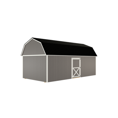 12x24 Lofted Barn with LP Smart Siding and Metal Roof - 801 L