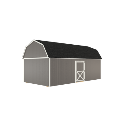 12x24 Lofted Barn with LP Smart Siding and Shingle Roof - 801 L