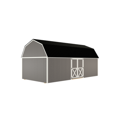 12x24 Lofted Barn with LP Smart Siding and Metal Roof - 806 C