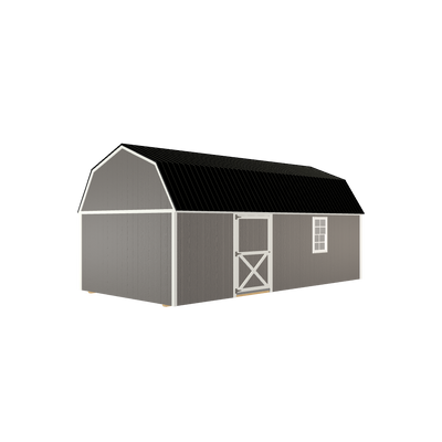 12x24 Lofted Barn with LP Smart Siding and Metal Roof - 804 C