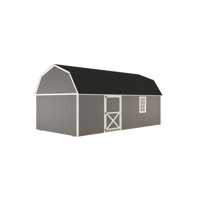 12x24 Lofted Barn with LP Smart Siding and Shingle Roof - 804 C
