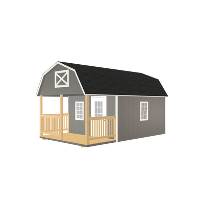 12x20 Lofted Barn Cabin with LP Smart Siding and Shingle Roof - 813 L