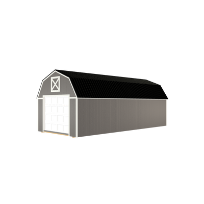 12x28 Lofted Barn Garage with LP Smart Siding and Metal Roof - 811 C