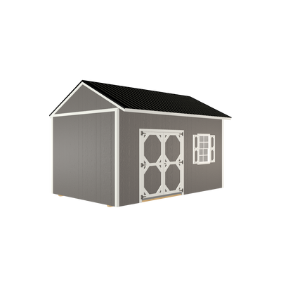 10x16 Garden Shed with LP Smart Siding and Metal Roof - 814 C